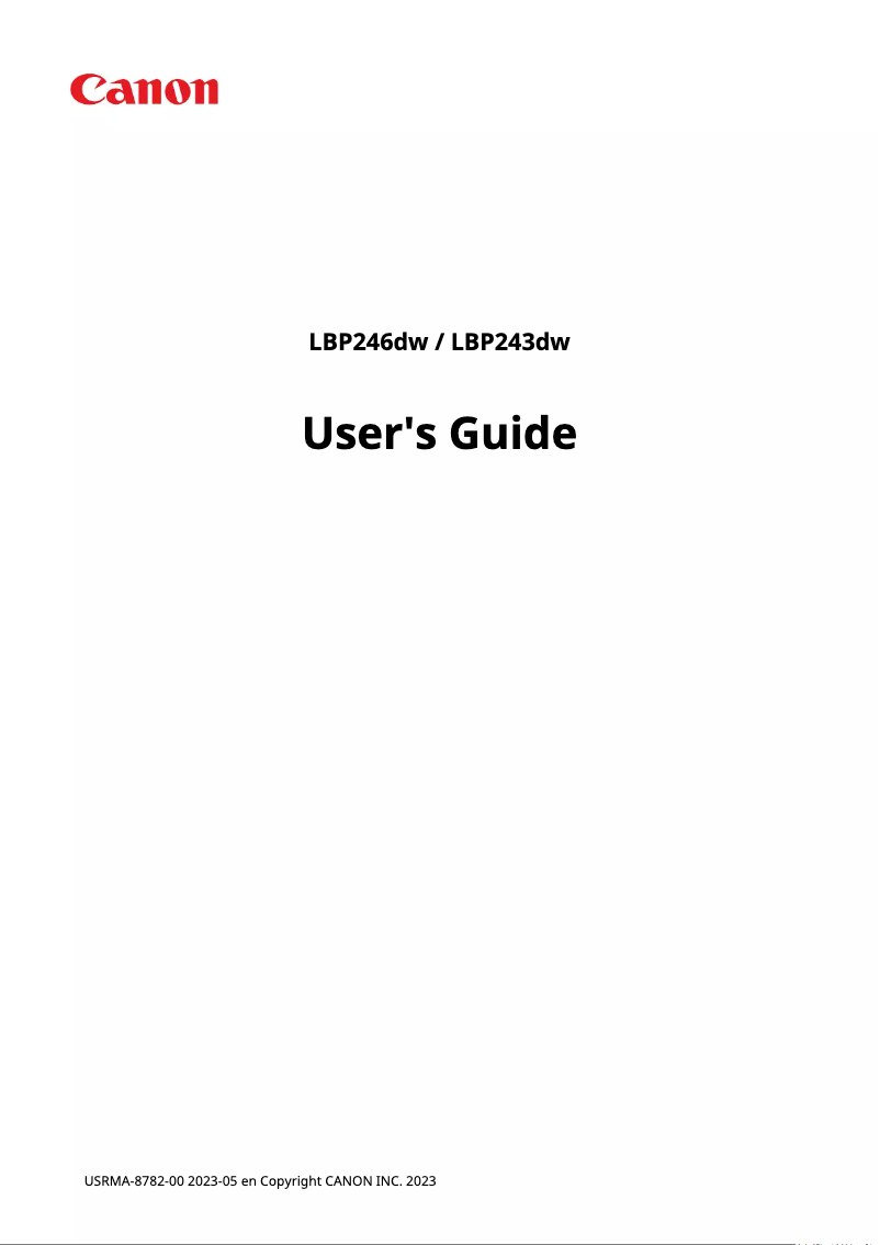 Página 1 del manual Manual de usuario Canon i-SENSYS LBP243dw