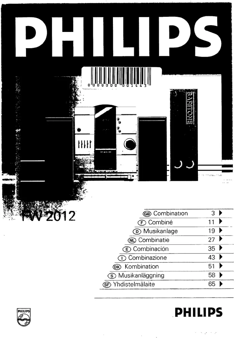 Página 1 del manual Manual de usuario Philips FW2012