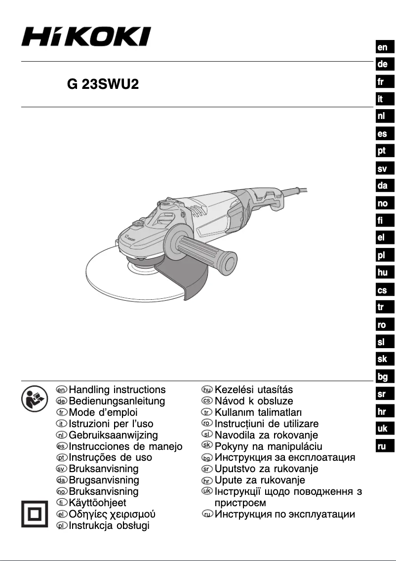 Página 1 del manual Manual de usuario HiKOKI G23SW2