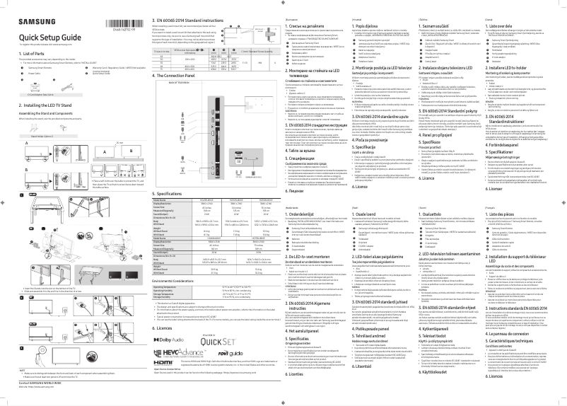 Imagen de la primera página del manual del dispositivo HG55BU800EU