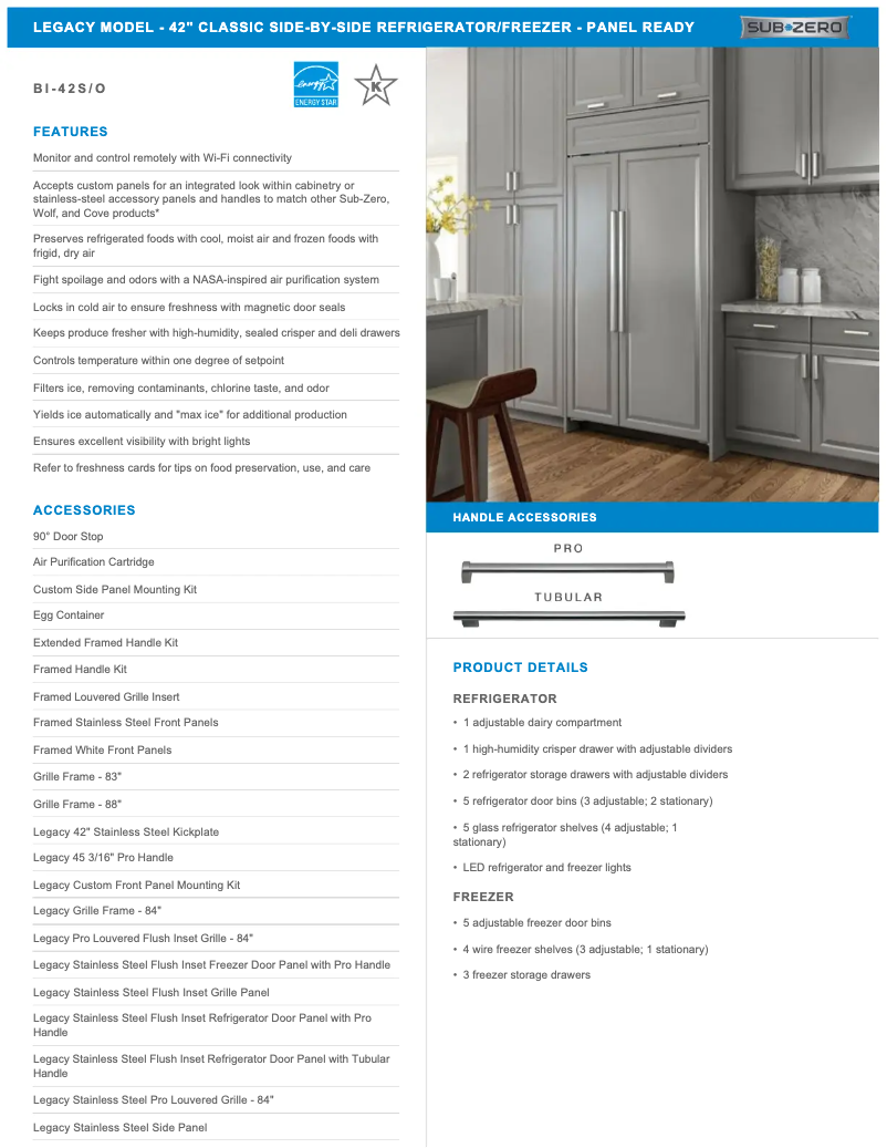 Página 1 del manual Manual de usuario Sub-Zero BI-42O