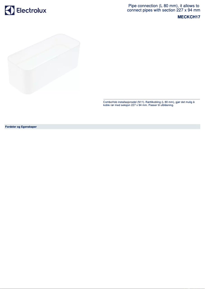 Imagen de la primera página del manual del dispositivo MECKCH17