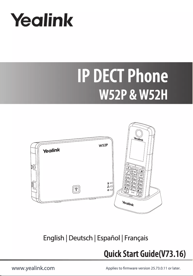Imagen de la primera página del manual del dispositivo W52P