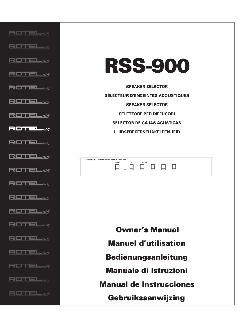 Imagen de la primera página del manual del dispositivo RSS-900