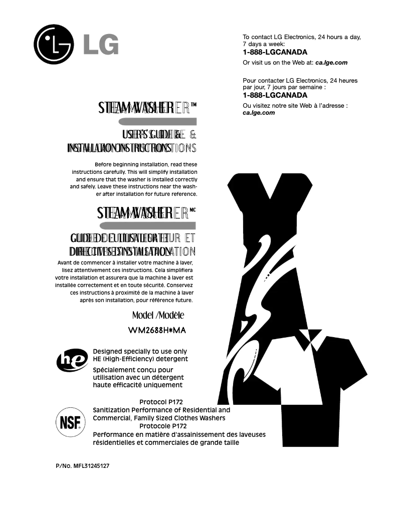 Imagen de la primera página del manual del dispositivo WM2688HNMA