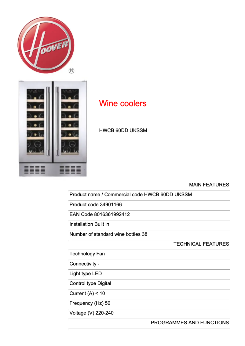 Imagen de la primera página del manual del dispositivo HWCB 60DD UKSSM
