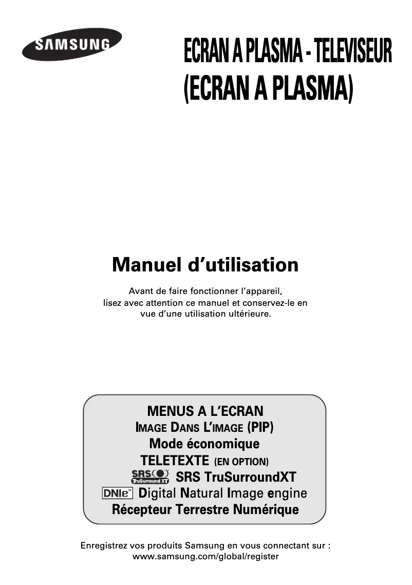 Imagen de la primera página del manual del dispositivo PS-42P7HD