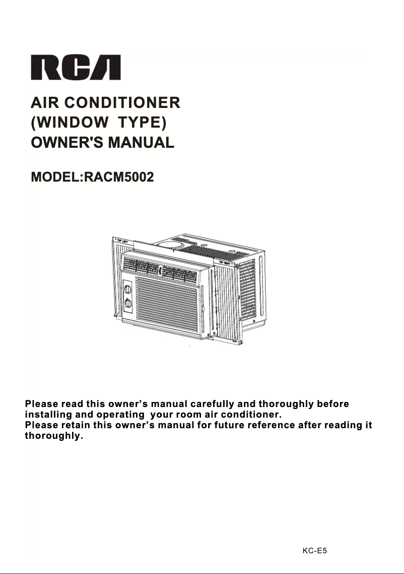 Imagen de la primera página del manual del dispositivo RACM5002