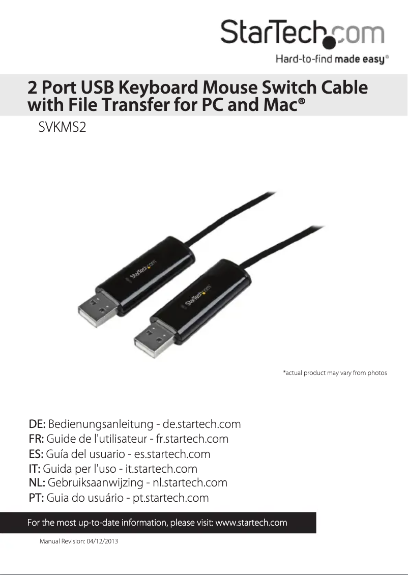 Imagen de la primera página del manual del dispositivo SVKMS2