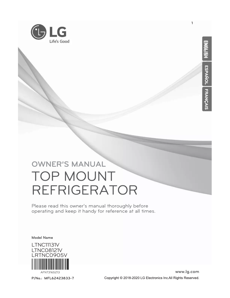 Imagen de la primera página del manual del dispositivo LTNC11131V