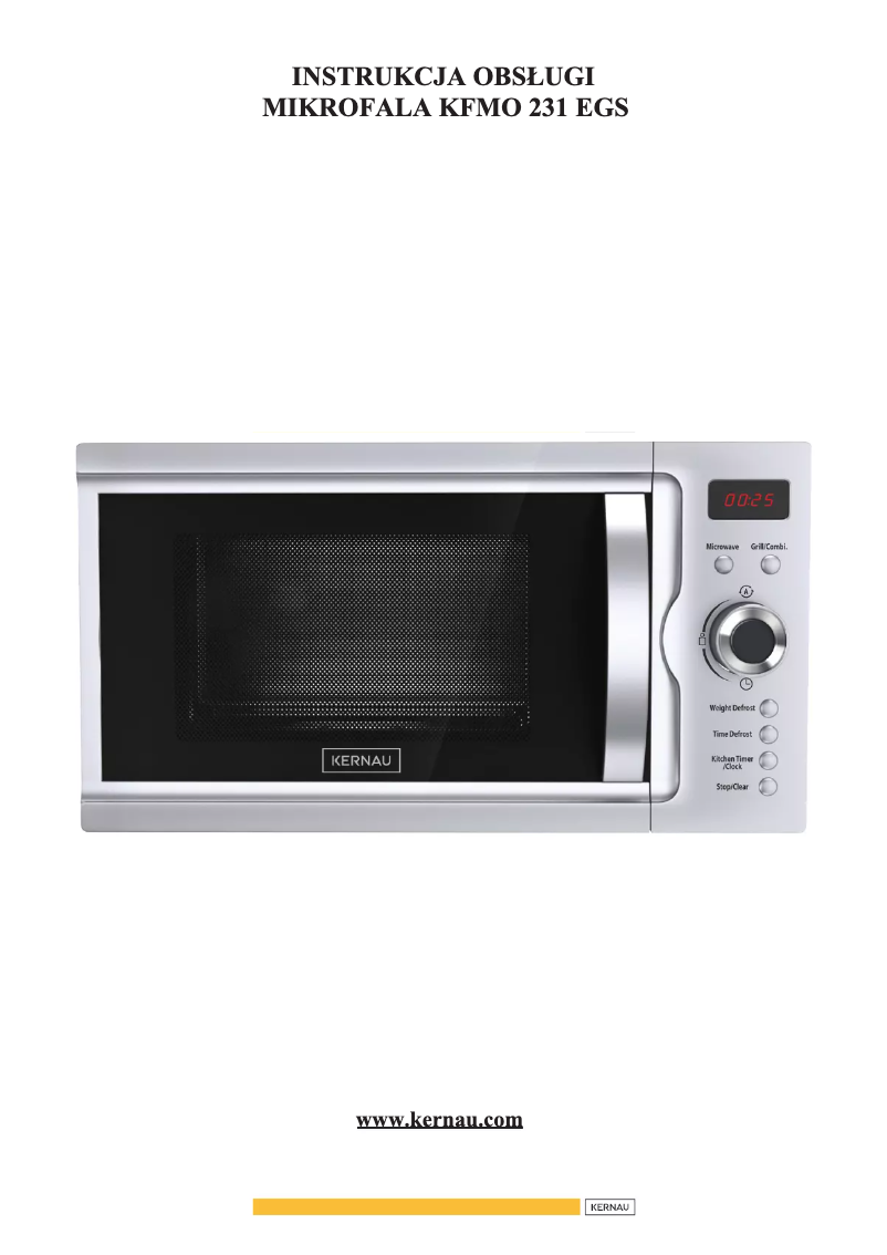 Imagen de la primera página del manual del dispositivo KFMO 231 EGS