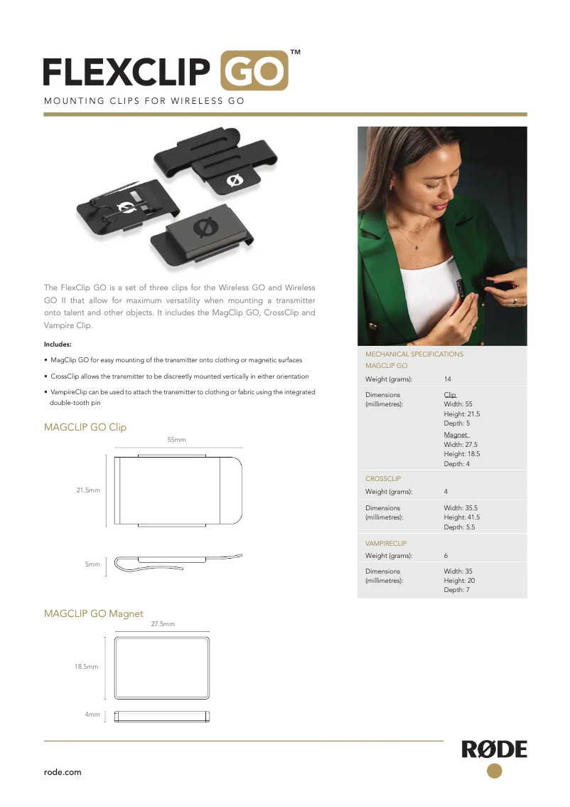 Imagen de la primera página del manual del dispositivo FlexClip Go