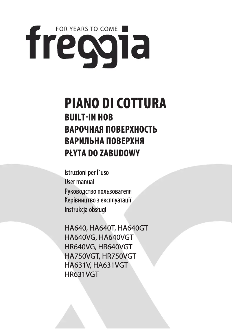 Página 1 del manual Manual de usuario Freggia HR640VGAN