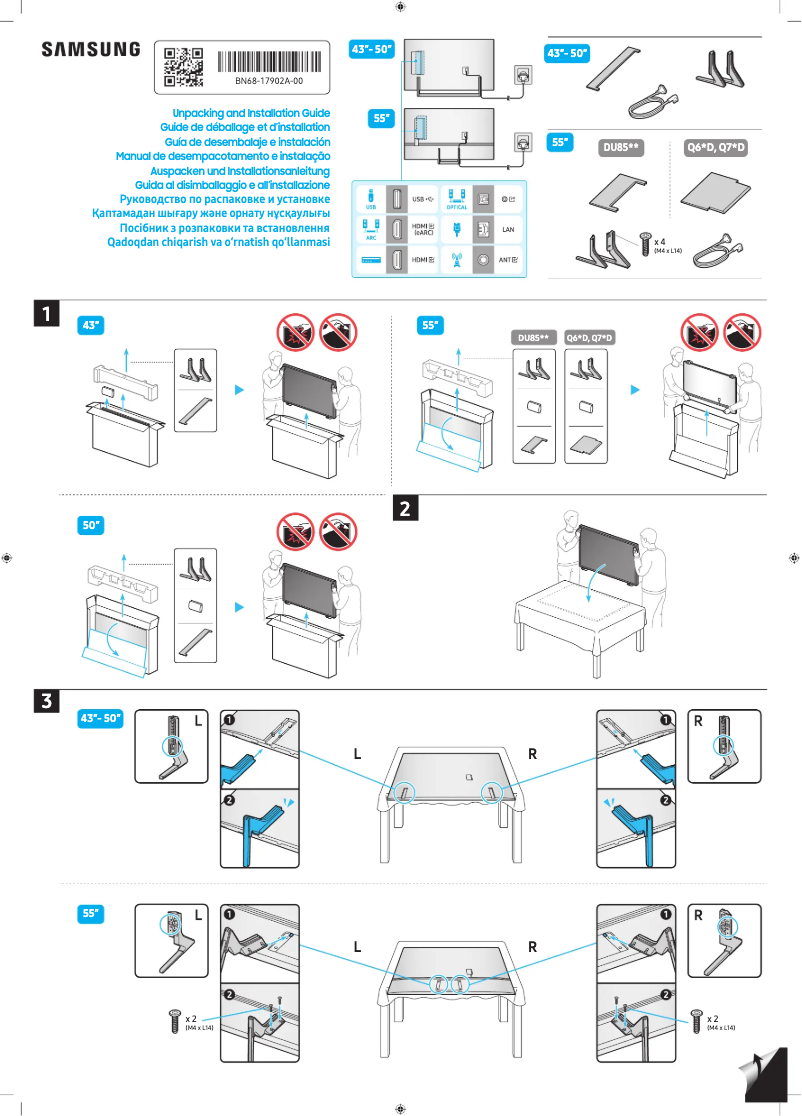 Imagen de la primera página del manual del dispositivo TU50DU8575U