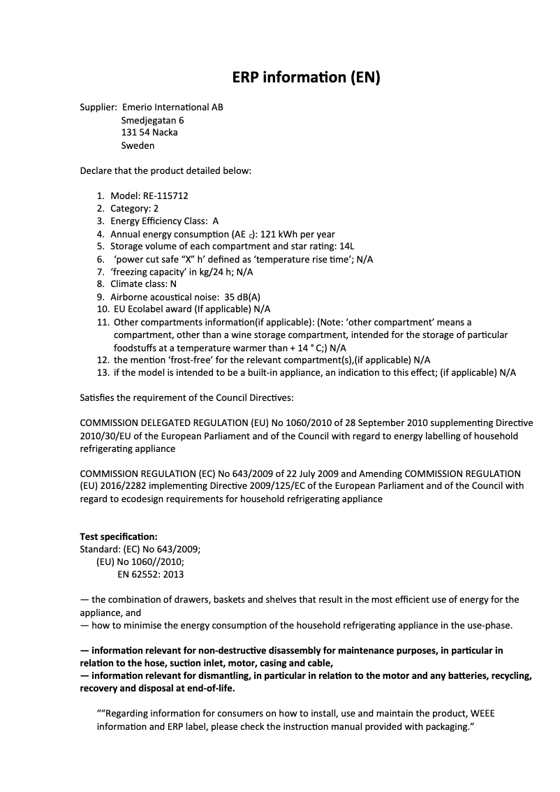 Imagen de la primera página del manual del dispositivo RE-115712