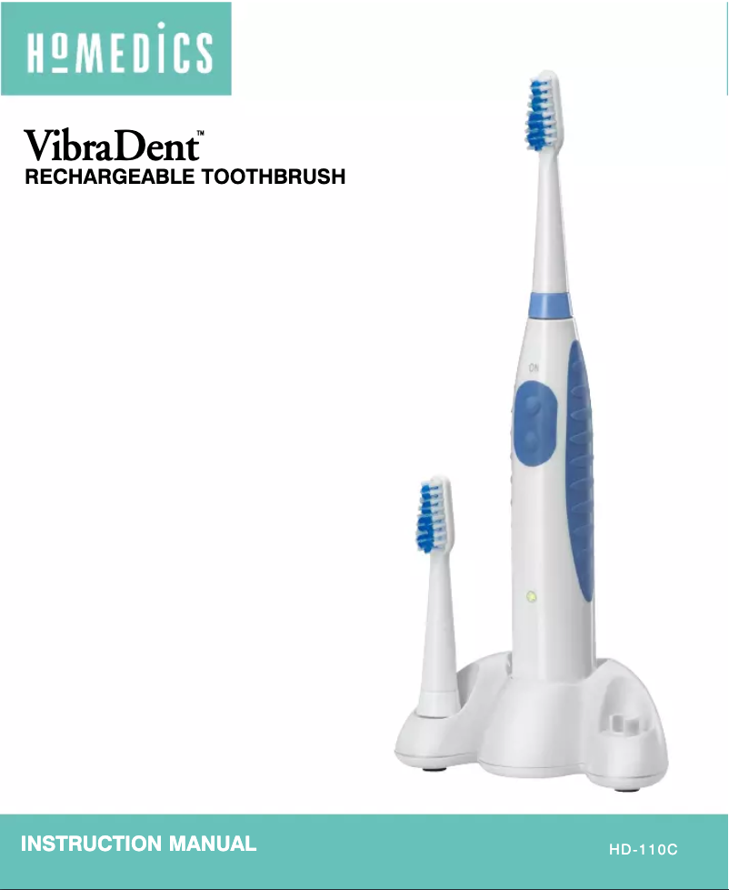 Imagen de la primera página del manual del dispositivo VibraDent HD-110