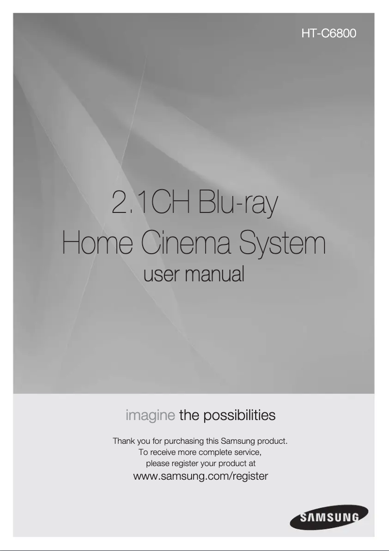 Página 1 del manual Manual de usuario Samsung HT-C6800