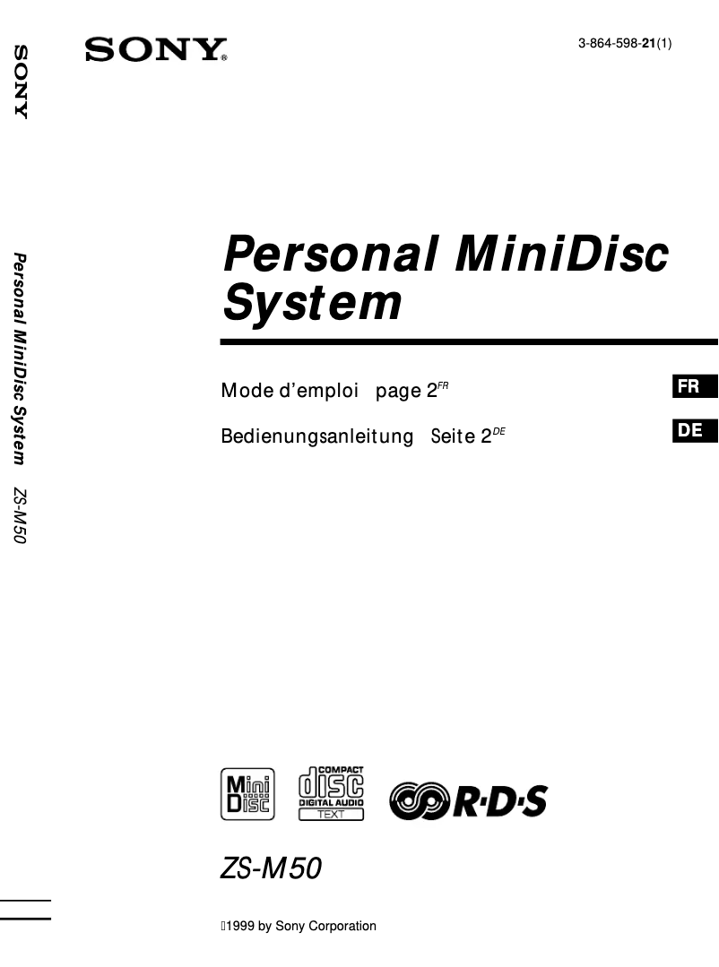 Imagen de la primera página del manual del dispositivo ZS-M50