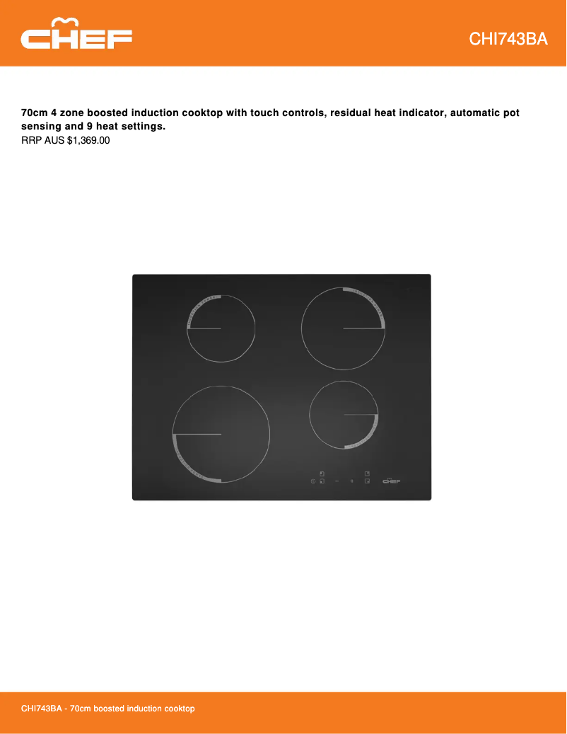 Imagen de la primera página del manual del dispositivo CHI743BA