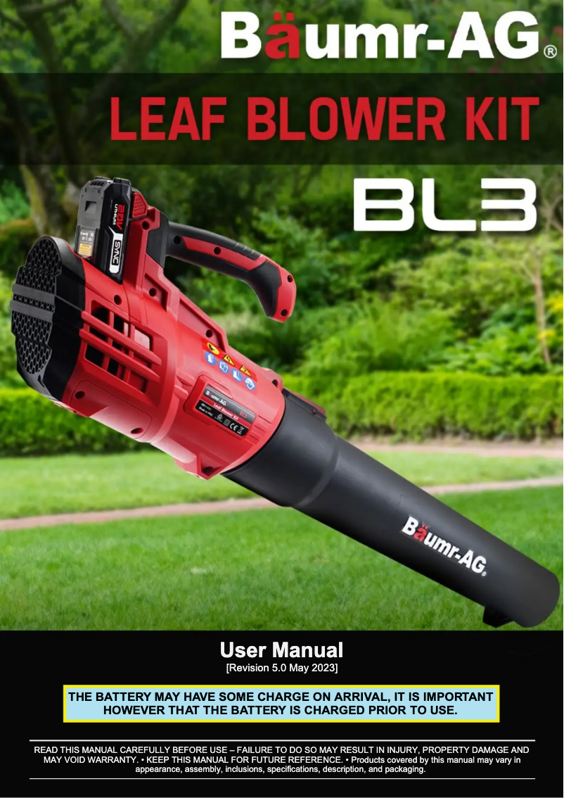 Imagen de la primera página del manual del dispositivo BL3