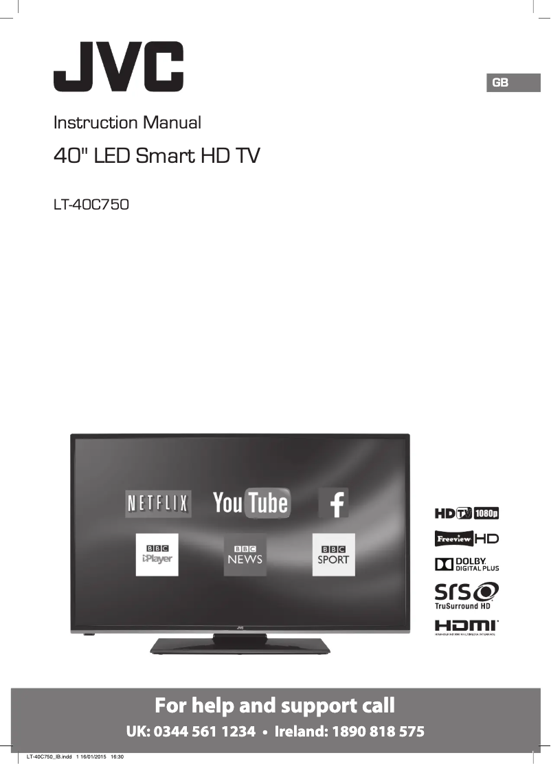 Imagen de la primera página del manual del dispositivo LT-40C750