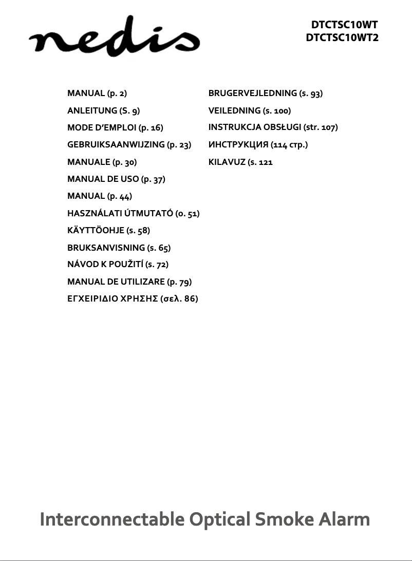Imagen de la primera página del manual del dispositivo DTCTSC10WT