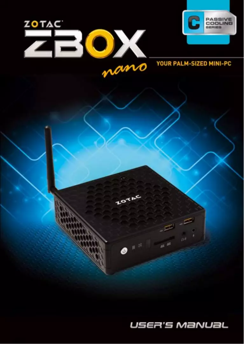 Página 1 del manual Manual de usuario Zotac ZBOX CI520-nano