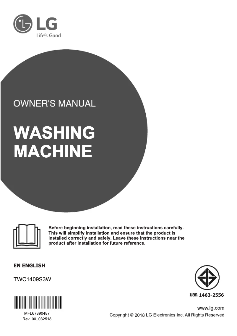 Página nº 1 - Manual de usuario LG TWC1409S3W