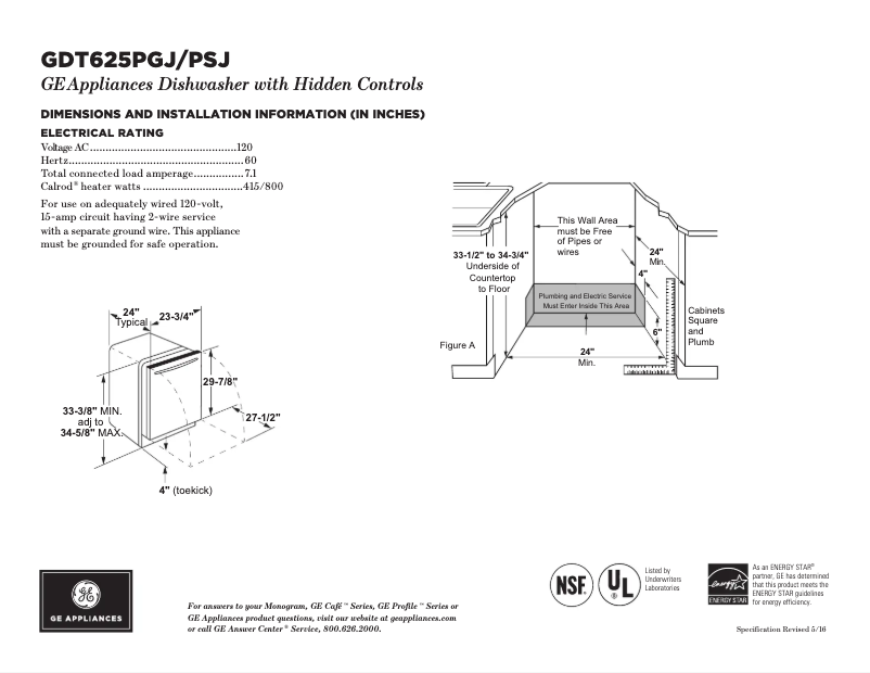 Imagen de la primera página del manual del dispositivo GDT625PGJBB
