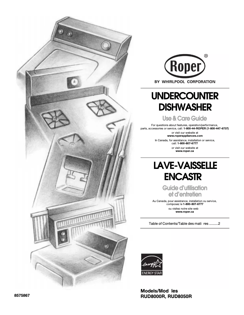 Imagen de la primera página del manual del dispositivo RUD8000R