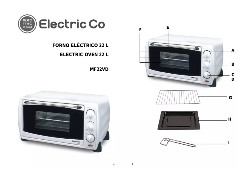 Página 1 del manual Manual de usuario Electric Co MF22V
