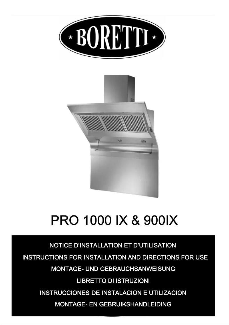 Página nº 1 - Manual de usuario Boretti PRO 100 IX