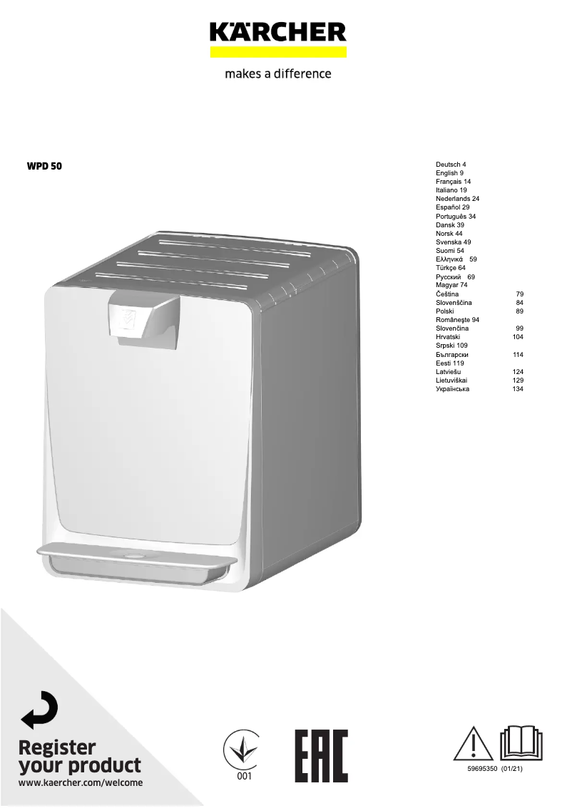 Imagen de la primera página del manual del dispositivo WPD 50