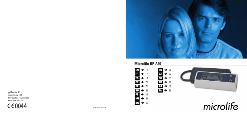 Página 1 del manual Manual de usuario Microlife BP A90-30