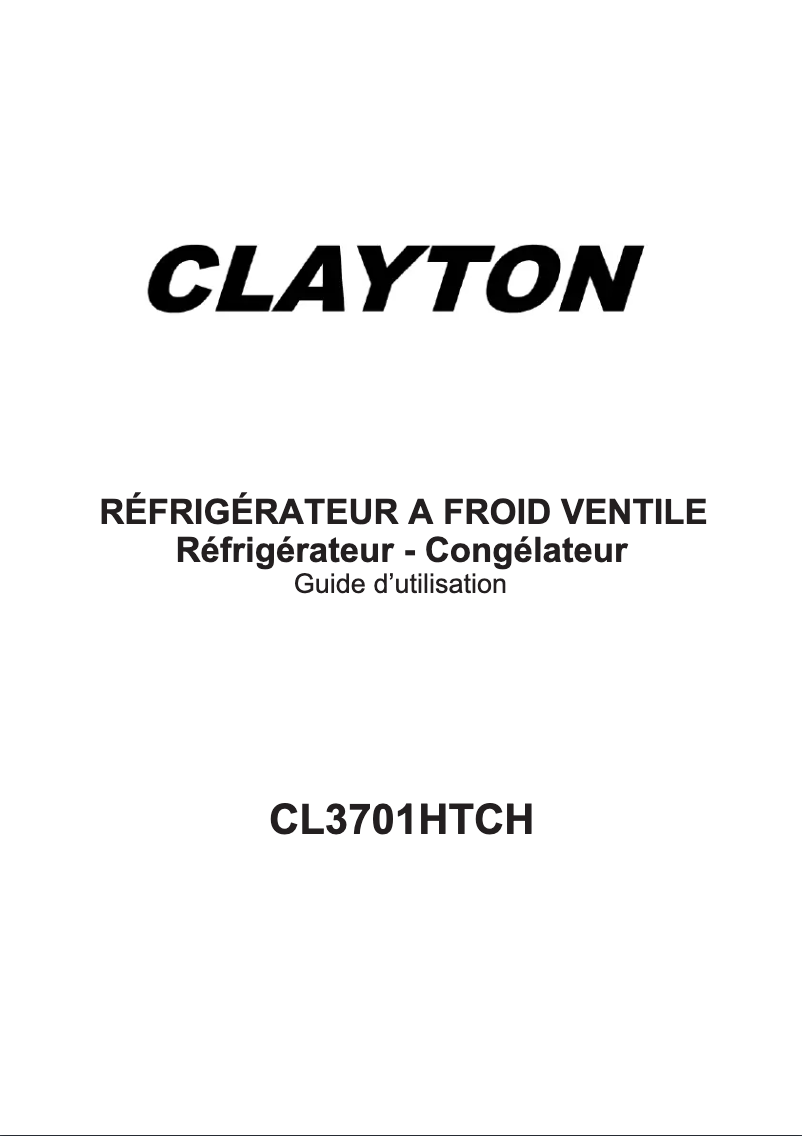 Página 1 del manual Manual de usuario Clayton CL3701HTCH