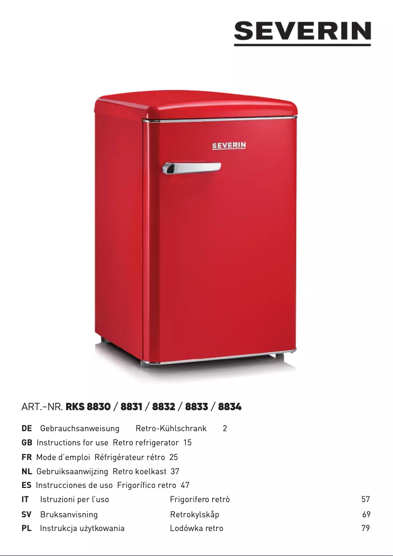 Imagen de la primera página del manual del dispositivo RKS 8833 Retro