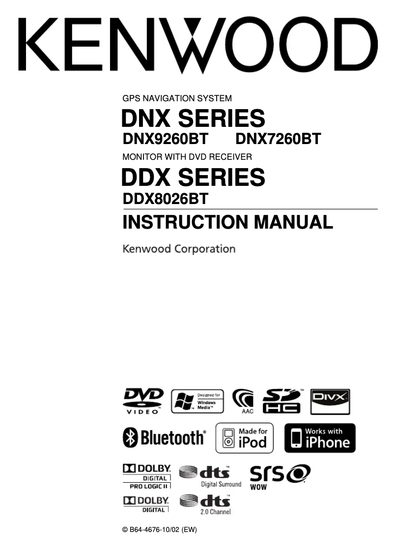Imagen de la primera página del manual del dispositivo DDX8026BT