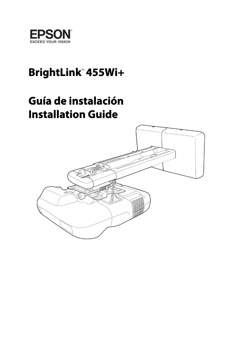 Imagen de la primera página del manual del dispositivo BrightLink 455Wi+