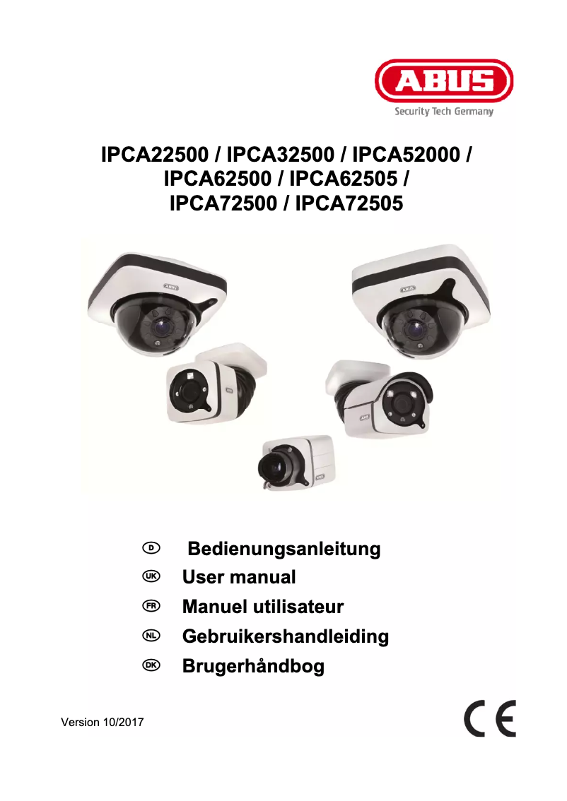 Imagen de la primera página del manual del dispositivo IPCA52000