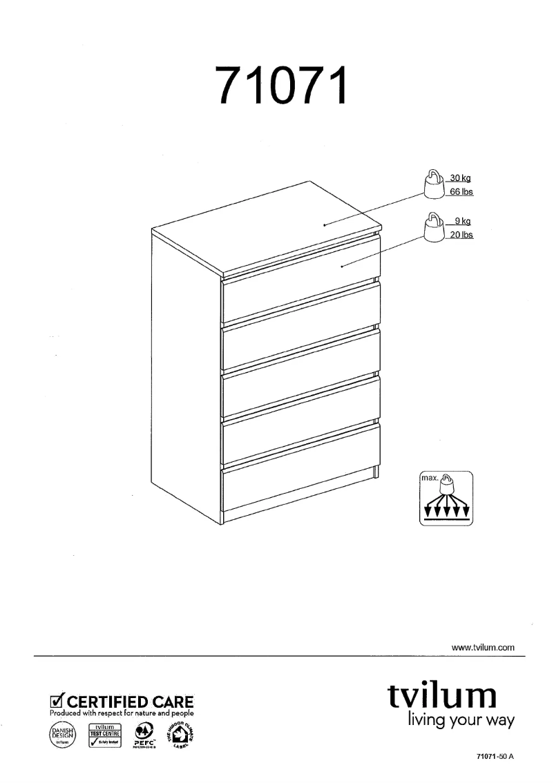 Página 1 del manual Manual de usuario JYSK Brondby (76.8x50x111)
