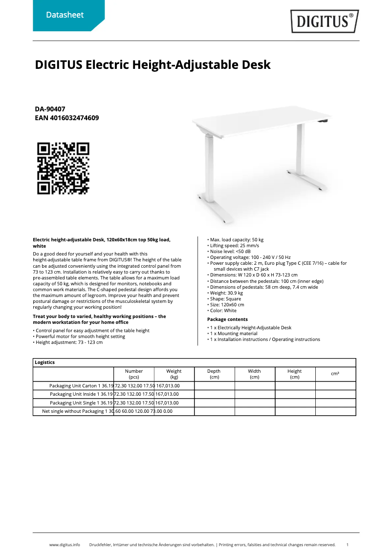 Imagen de la primera página del manual del dispositivo DA-90407