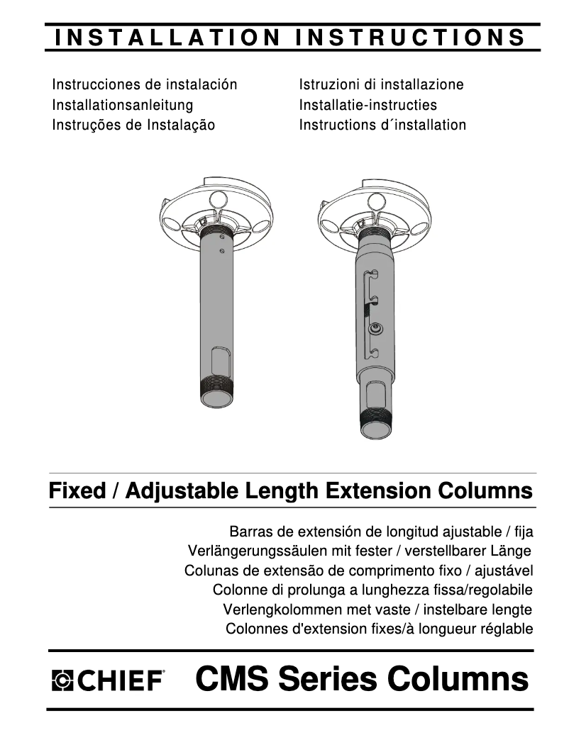 Página 1 del manual Manual de usuario Chief CMS009012S