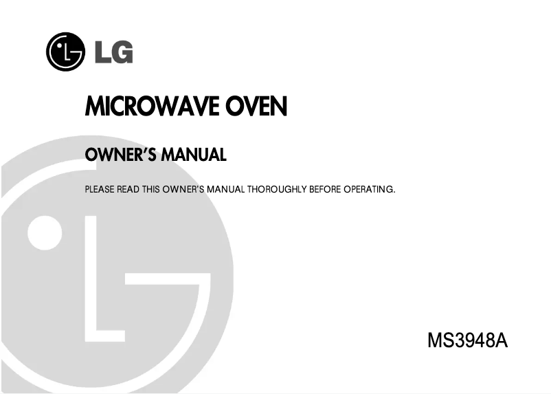 Página 1 del manual Manual de usuario LG MS3948A