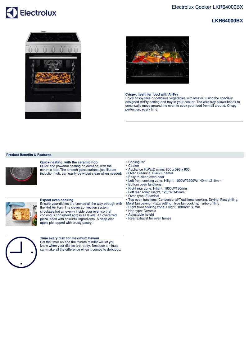 Imagen de la primera página del manual del dispositivo LKR64000BX