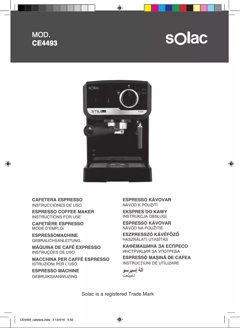 Imagen de la primera página del manual del dispositivo CE4493