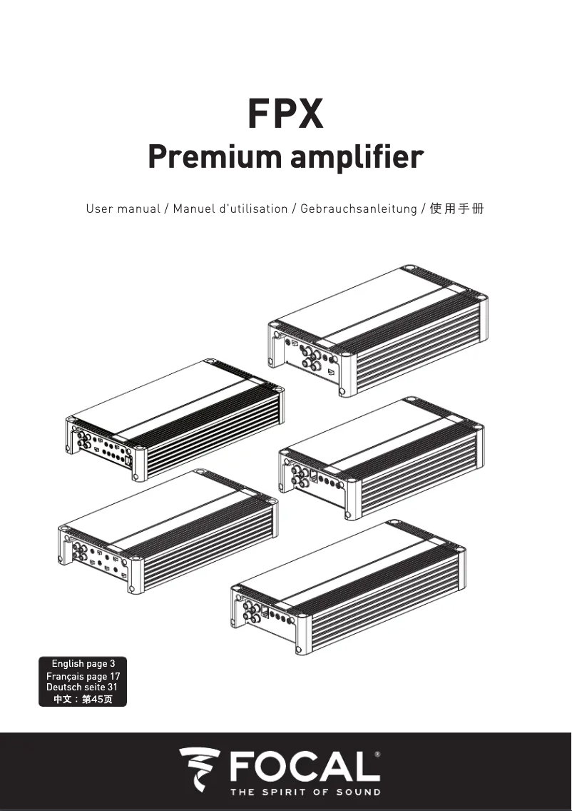 Imagen de la primera página del manual del dispositivo FPX 4.800