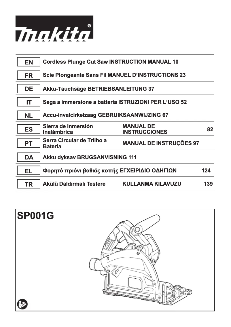 Página 1 del manual Manual de usuario Makita SP001GZ03