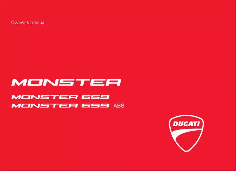 Página 1 del manual Manual de usuario Ducati Monster 659 ABS (2014)