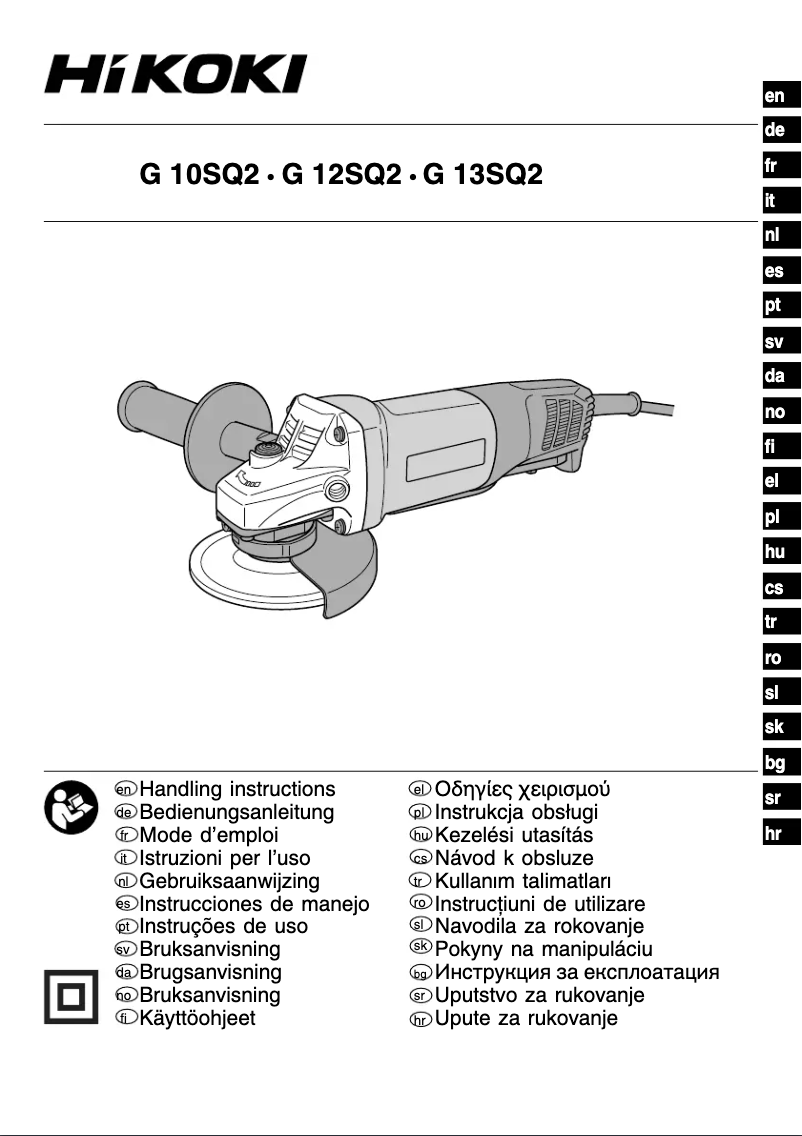 Página 1 del manual Manual de usuario HiKOKI G 10SQ2