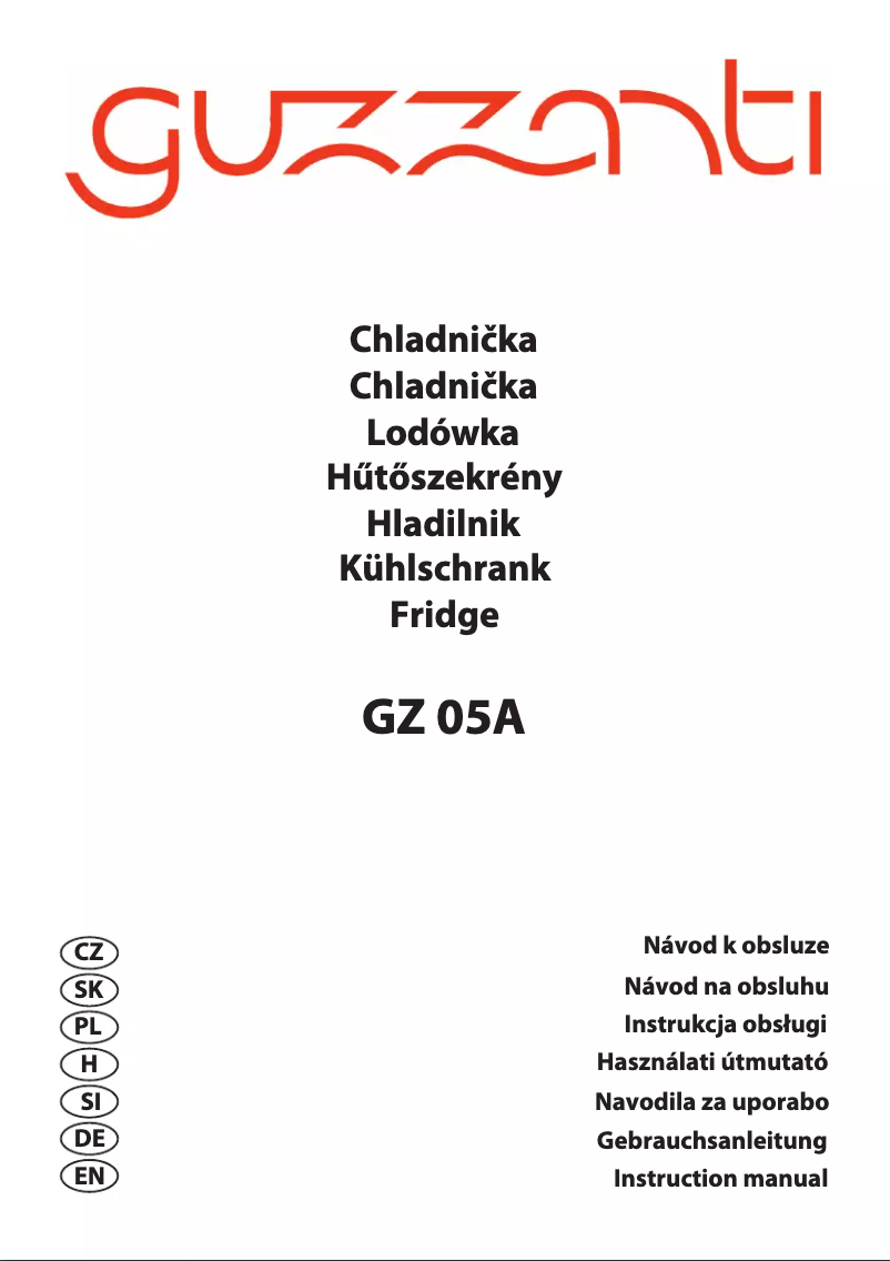 Imagen de la primera página del manual del dispositivo GZ 05A1